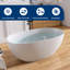 Baignoire de trempage autoportante à surface solide 59 po Forma
