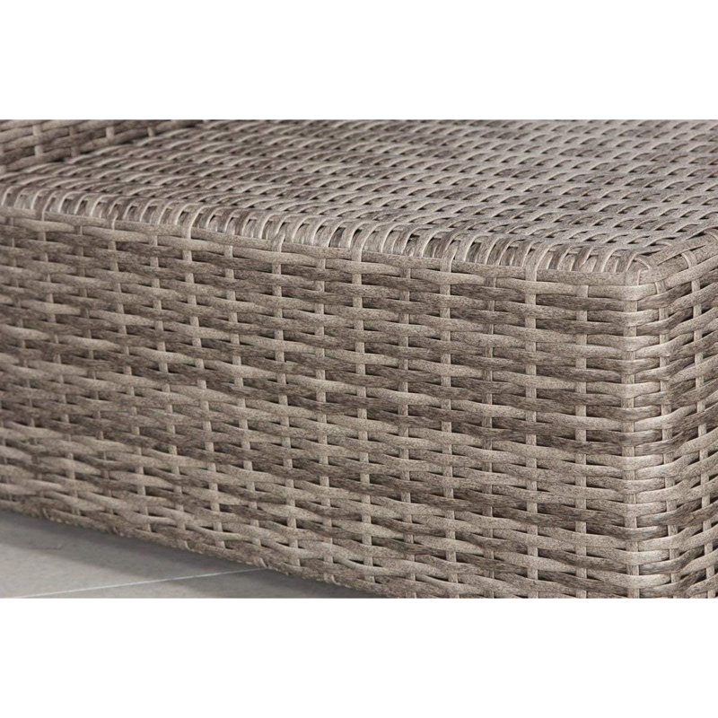 Repose-pieds d'extérieur avec coussin entièrement assemblé