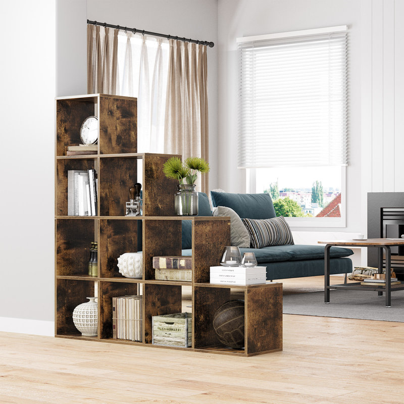 Northville Bookcase, 129.5" H x 129.5" W x 29" D, Rustic Brown
