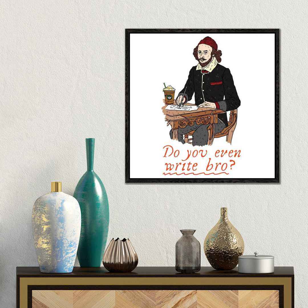 Shakespeare von Nick Cocozza - Floater Frame Gallery-Wrapped Canvas Giclée on Canvas