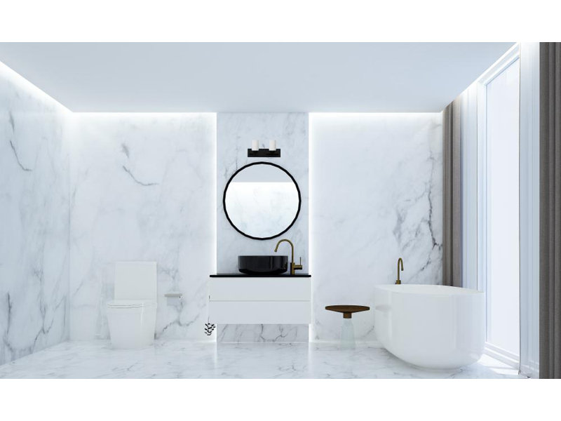 Éclairage pour meuble-lavabo à intensité variable Aimilia, 2, Or