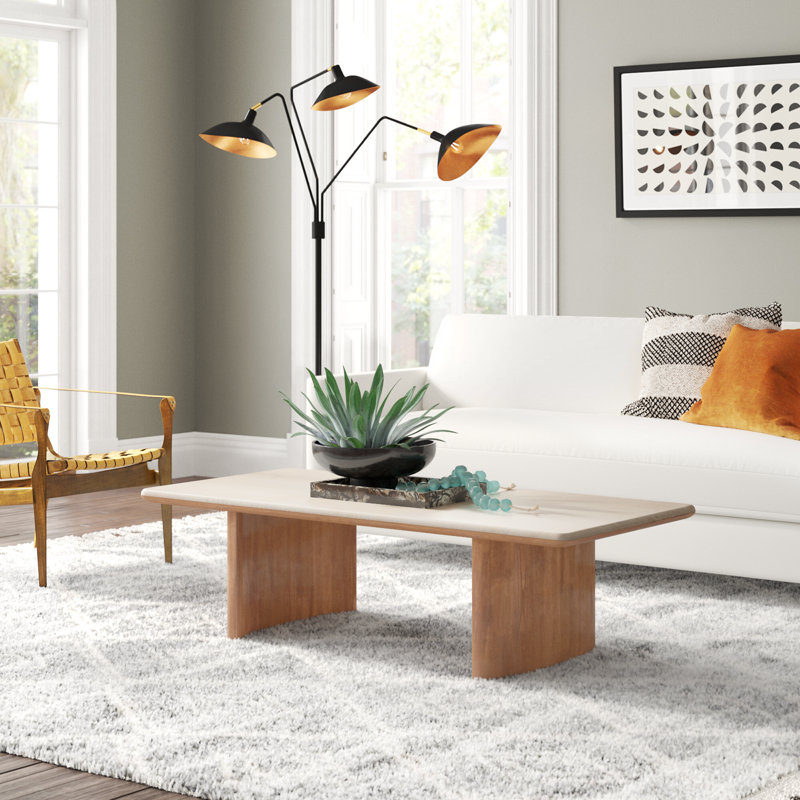 Kip Travertine Coffee Table