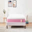 Housse tricotée en mousse à mémoire de forme à 7 zones avec matelas hybride 12 pouces Certipur-Us - blanc