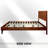Gerrell Solid Wood Platform Bed Frame with Sculpted Spearhead Headboard – Mid-Century Modern Style, 800lbs Capacity, All Mattress Support, No Box Spring Needed-112609343-112609346