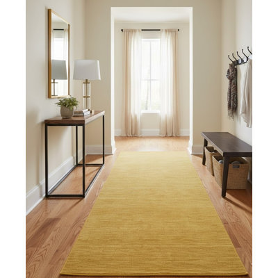 Gibsonton Hand Loomed Gabbeh Rug, 100% Wool, Solid Color, Fade & Stain Resistant, Durable, All Sizes, India-Made.