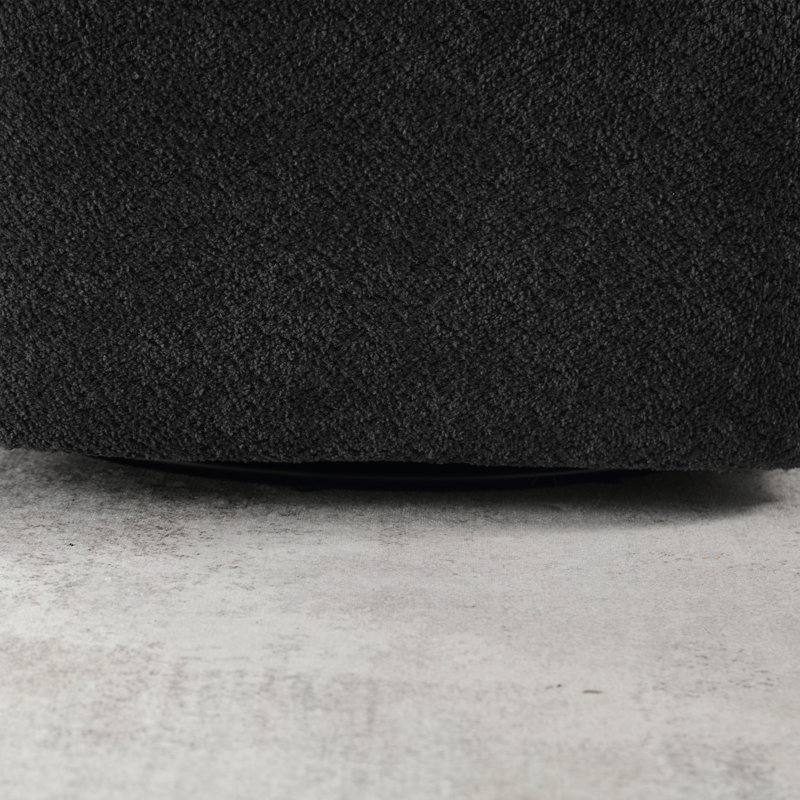 Fauteuil demi-tonneau pivotant de 30,3 po Jebril, Boucle gris anthracite