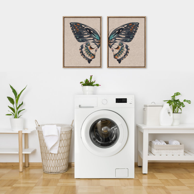 Mignon papillon, aquarelle, art mural, Or