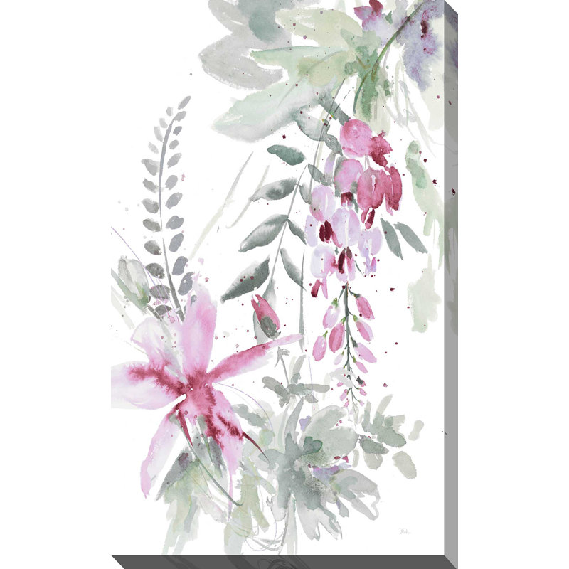 «Spring Glicinia I», reproduction d'art sur toile, H 30 po x l 18 po x P 1 po, Toile tendue