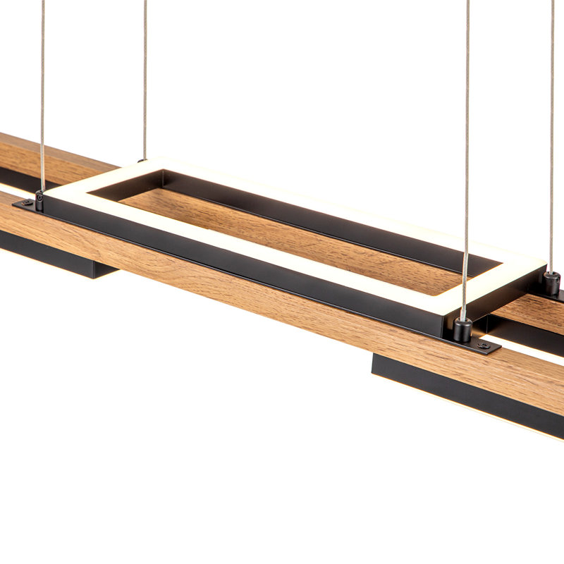 3 - Light Matte Black LED Kitchen Island Pendant