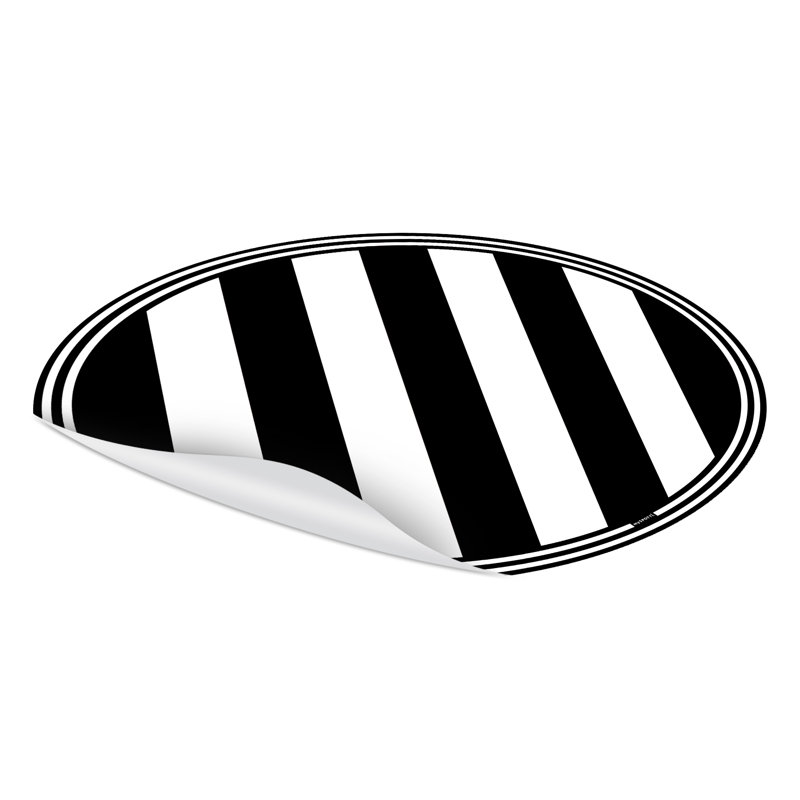 Keough Non-Slip Striped Indoor Doormat, Round 68cm