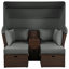 Ensemble de canapé d'extérieur confortable avec auvent pliable et coussins moelleux pour divers espaces-668371135