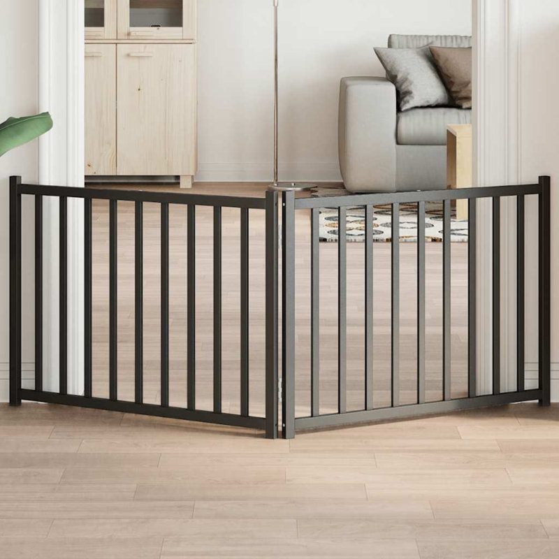 Soma Solid Wood Dog House Door, 60cm H x 160cm W x 2cm D, Black
