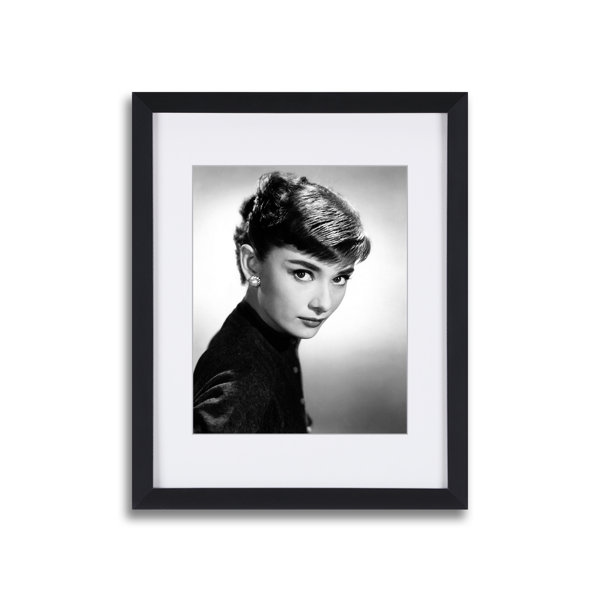 First Wall Art Audrey Hepburn Fashion Woman Black And White Portrait ...
