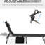 Chaise de camping inclinable à 6 niveaux pour le jardin, rembourrée, pour la plage, la cour, le patio, la piscine, le salon d'extérieur