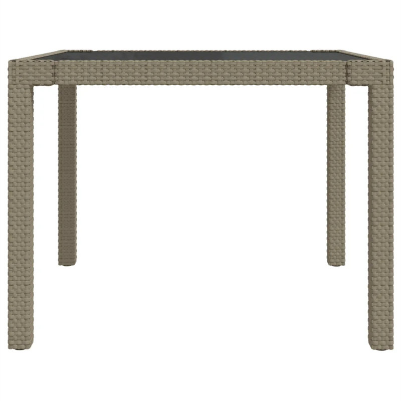 Gabrieal Square Metal Outdoor Dining Table , 90cm cm W 90cm cm D, Beige