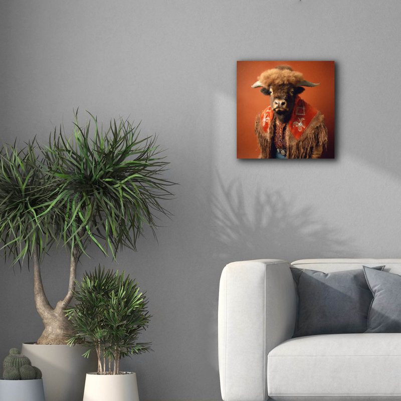 "Epalo Graffiti" Buffalo Bob "par Sean Parnell, art mural sur toile, 18 po x 18 po