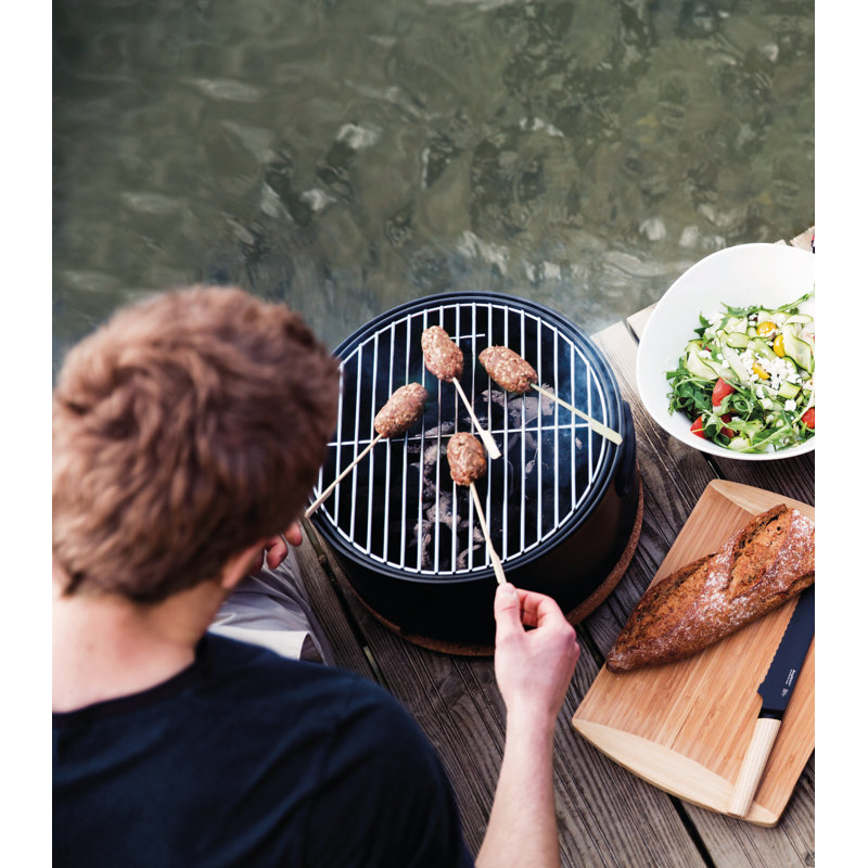 Leo Portable Tabletop Barbecue Charcoal Grill, Black