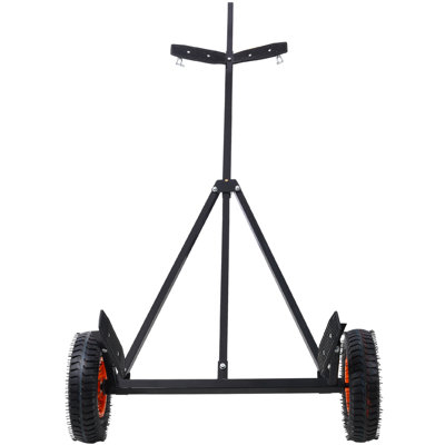 Chariot pour remorque de bateau, capacité de charge de 420 lb, dispositif de déplacement de remorque en acier au carbone avec une longueur réglable de 96 po à 116 po, pour déplacer un bateau de pêche en bateau à moteur (420LBS)