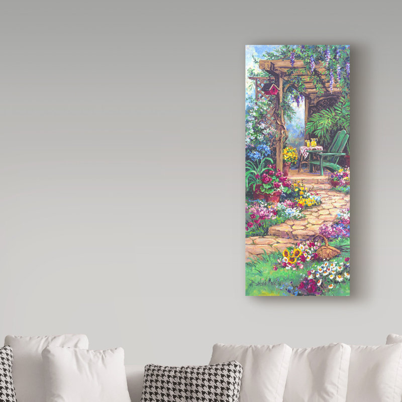 «Garden Hideaway» par Barbara Mock, reproduction sur toile, H 24 po x l 10 po x P 2 po