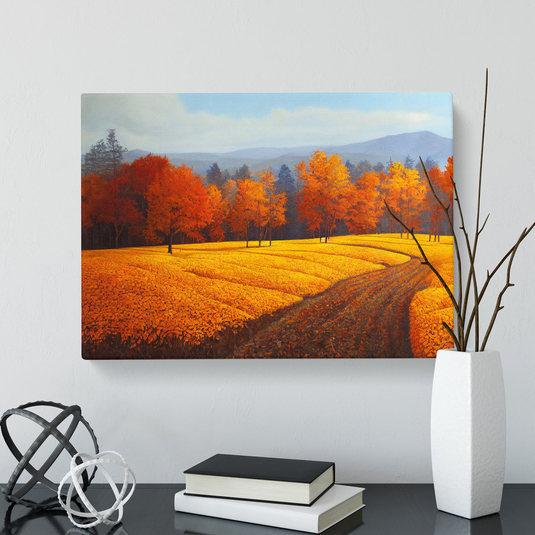 XXX-H1022-639X Angelical Autumn Forest - Wrapped Canvas Print