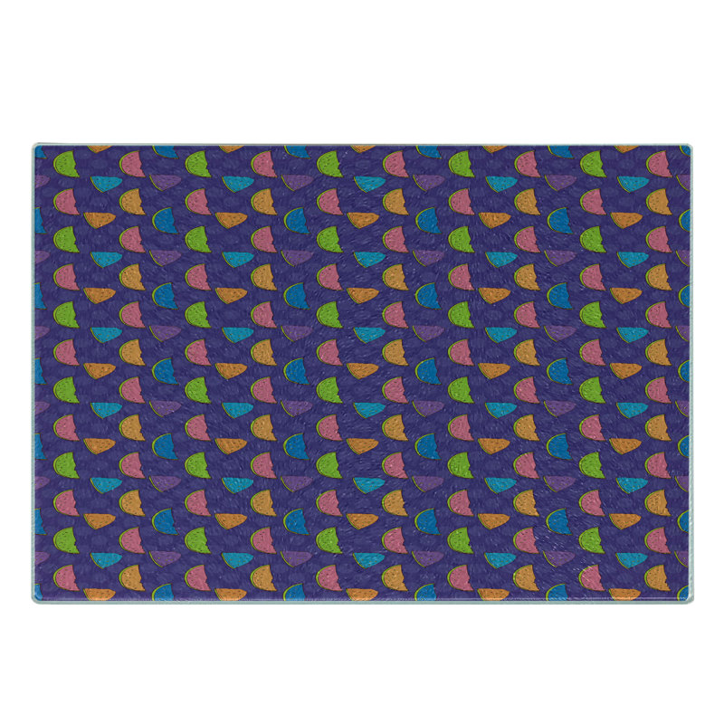 Multicolore planche à découper en verre trempé Ambesonne