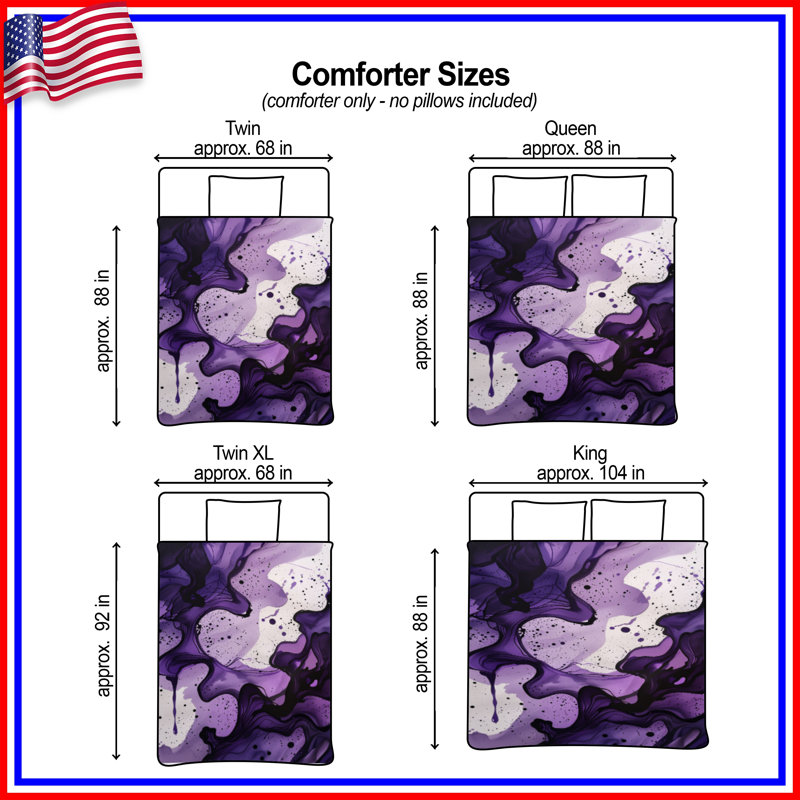 Abstract Waves Bedding Abstract Comforter Modern, Twin Extra Long