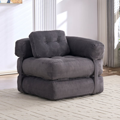 66" Multi-Functional Folding Sofa Bed with Removable Cushions