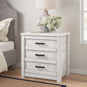 Romney 3 - Drawer Solid Wood Nightstand