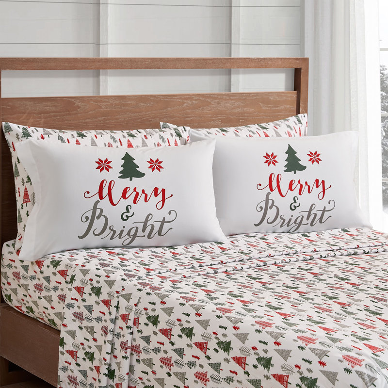 Ensemble de draps 6 pièces Wonderland, Ensemble de draps pour taille de lit grand avec ci