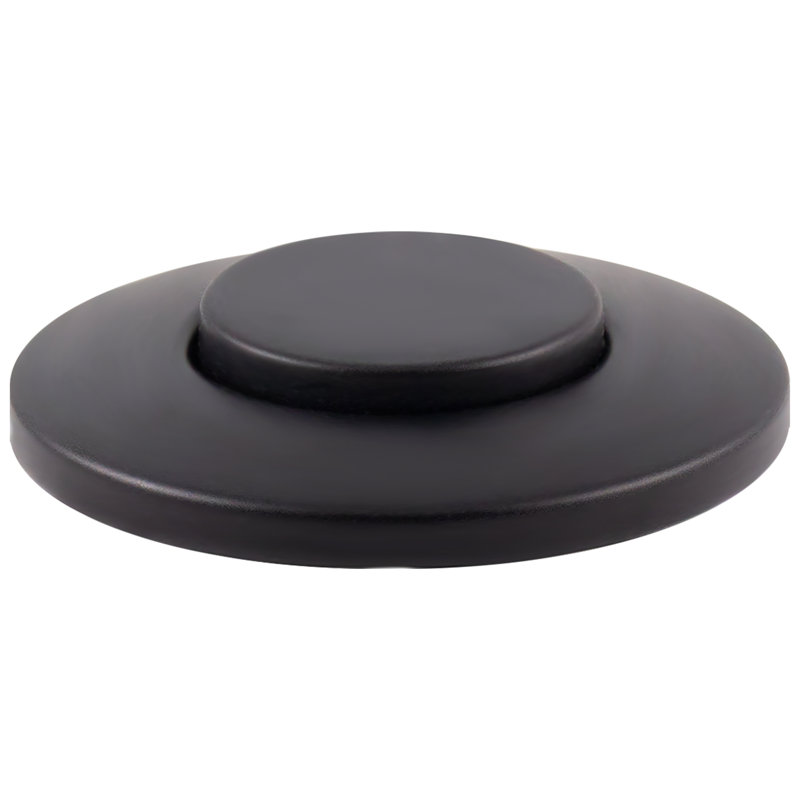 Kitchen Sink Waste Disposal Air Switch and Dual Outlet Control Box, Flush Button, Matte Black