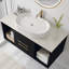 Meuble-lavabo de 40 po avec lavabo ovale en céramique, comptoir en bois massif multicouche, facile à installer, pour évier moderne avec condos, espace, construction, appartements convenables