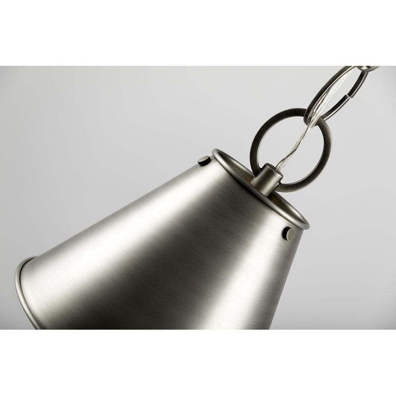 Altamont 1 - Light Pendant, Historic Nickel, 9" H x 8" W x 8" D