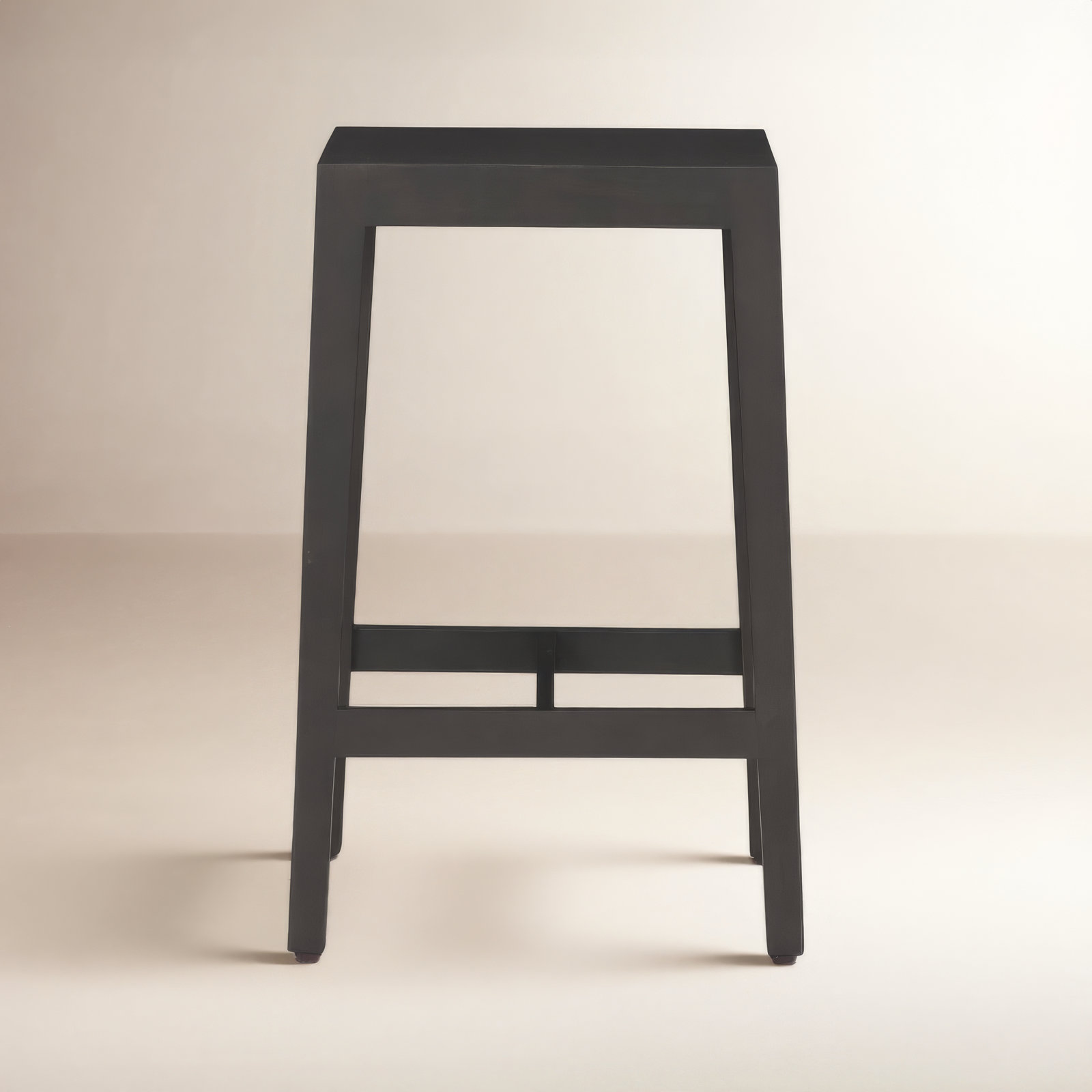 Veronica Solid Wood 25" Counter Stool, Black