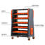 CAT40 Chariot à outils à commande numérique-100CAP Chariots à roulettes à 5 niveaux avec roues et porte-outils à cône de 40 po.