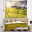 Clôture de paysage sur la tapisserie panoramique hillside meadow-28486624