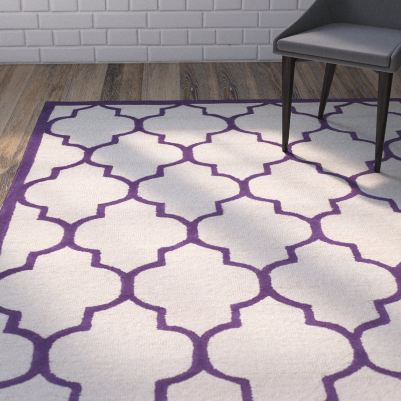 Rotteck Geometric Wool Hand Woven Area Rug, Square 183 cm