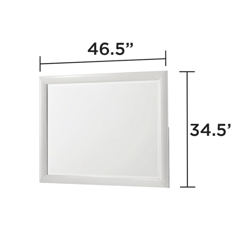 Miroir Soul Modern, 34,53 po x 46,53 po, Blanc