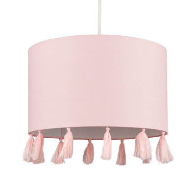 24cm H Cotton Drum Pendant Shade ( Clip On )