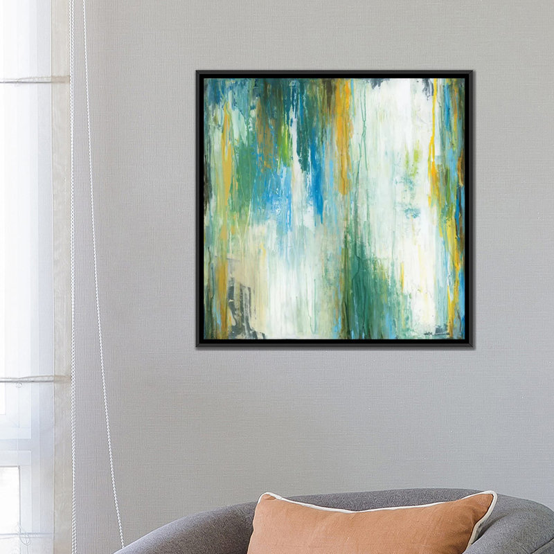 Blithe by Wani Pasion - Print, 18" H x 18" W x 1.5" D, Black Framed Canvas, No Matte