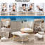 Chaise ergonomique pivotante à pieds croisés, chaise de bureau à hauteur ajustable et pivotante à 360 °, chaise de méditation et Adha avec support pour le dos, maison et bureau, chaise de yoga, beige-509516967-509516965