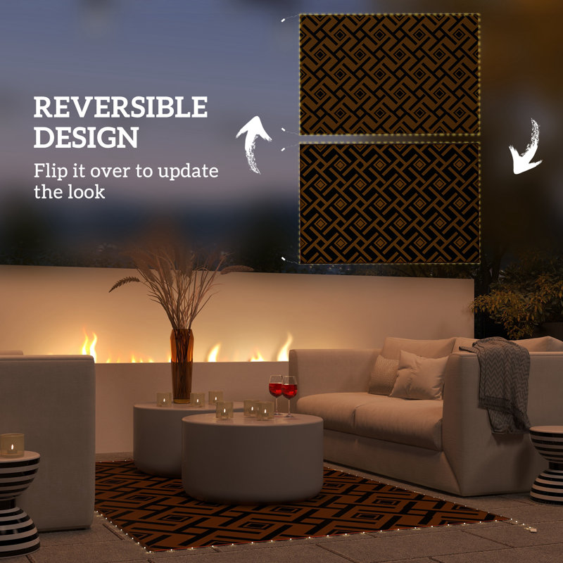 Rectangle 274 cm x 274 cm Geometric Berber Outdoor Area Rug