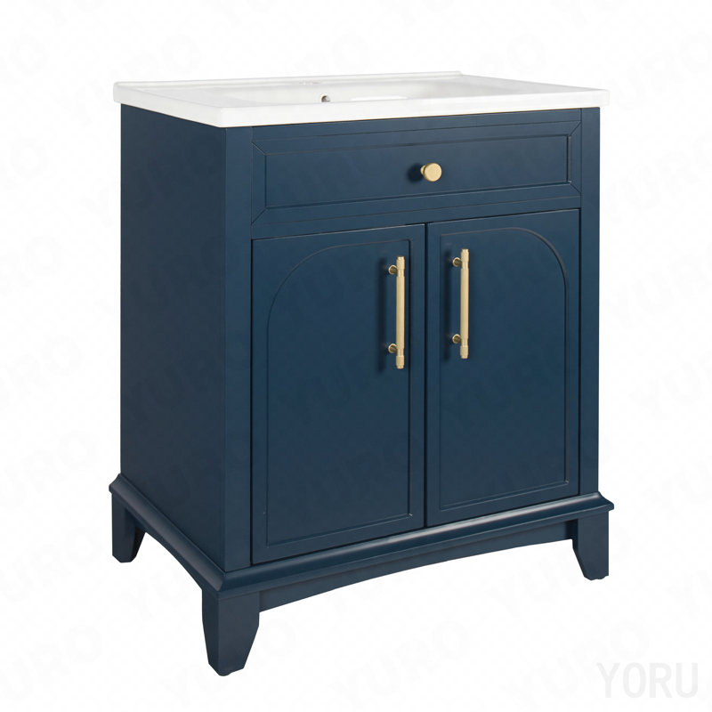 27.8" Bathroom Cabinet, Only Cabinet, Blue