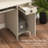 Small Computer Desk with Hutch in Antique White-328680183