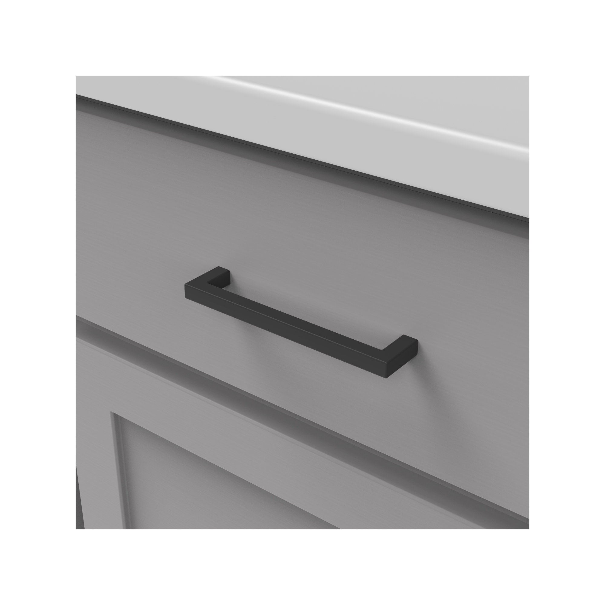 Skylight Collection Handle Pull - Contemporary Hardware for Drawers & Cabinets, 5-1/16", Matte Black, 1