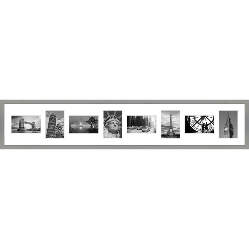 Lamisa Wood Picture Frame with Mat, Light Grey