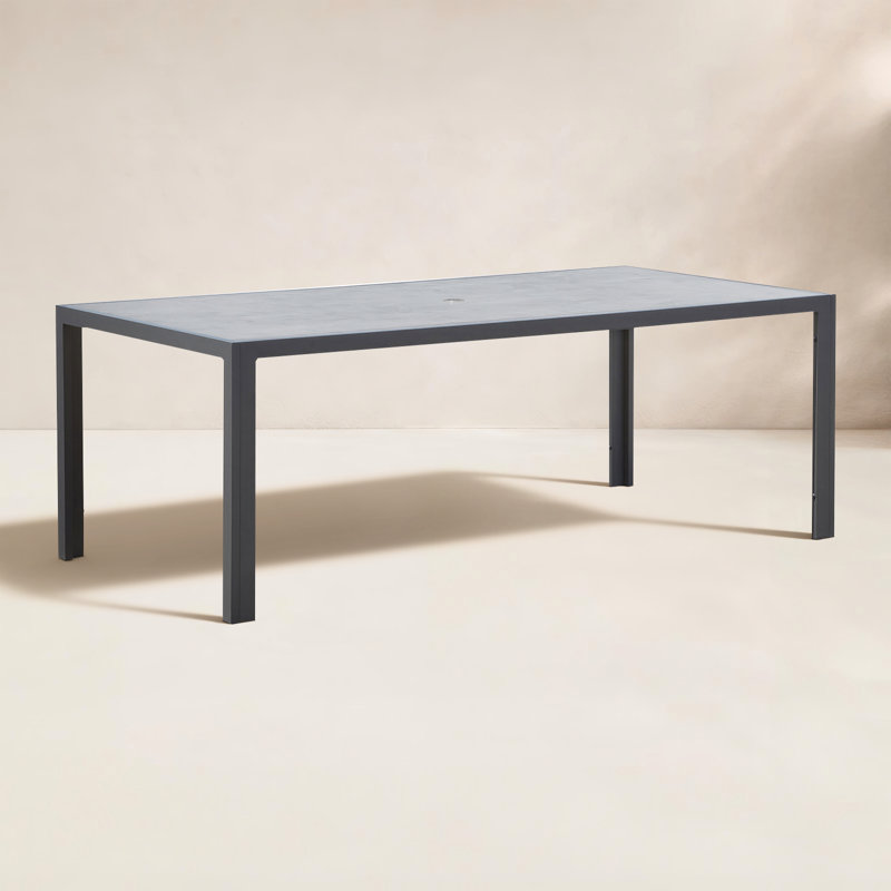 Table de salle à manger Parise, Béton, Ardoise