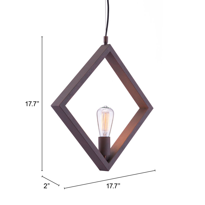 Luminaire suspendu géométrique simple à 1 lumière