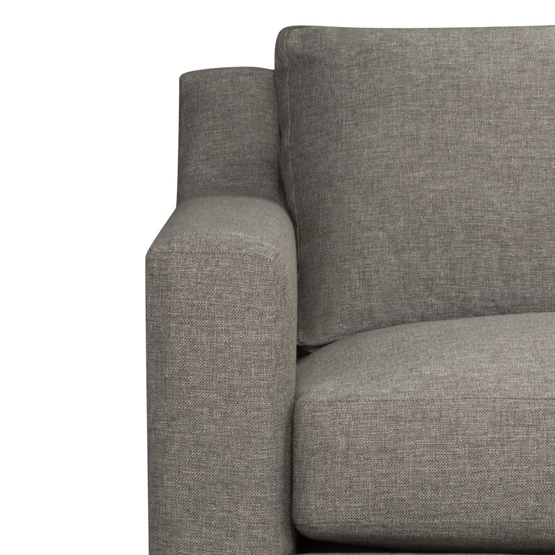 Canapé modulaire 2 pièces Rhodes, Orienté vers la droite, Tissage natté gris anthracite Drusky Sustain®