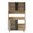 Colesen Modern Multi-Purpose Cabinet, Oak & Anthracite, 47.2 x 80.7 x 14.0 inches | 100% Melamine Coated Particle Board, Thickness: 0.7 inches | Metal Legs, Numerous Shelves, Wall-Mountable | Stylish Storage Solution for Home & Office-110441323