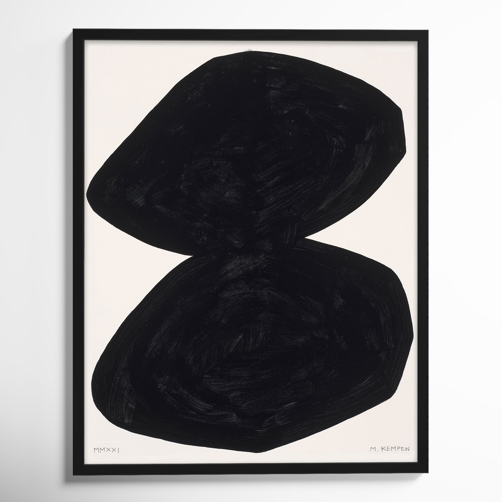 Module On White 2 by Michael Kempen, Black, 50" H x 40" W x 1.25" D